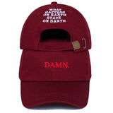 Unisex Spring summer DAMN Hats Embroidered Earth Dad Hat Hip Hop cap Kendrick lamar Rapper Snapback hats Baseball Cap wholesale - Lootquake