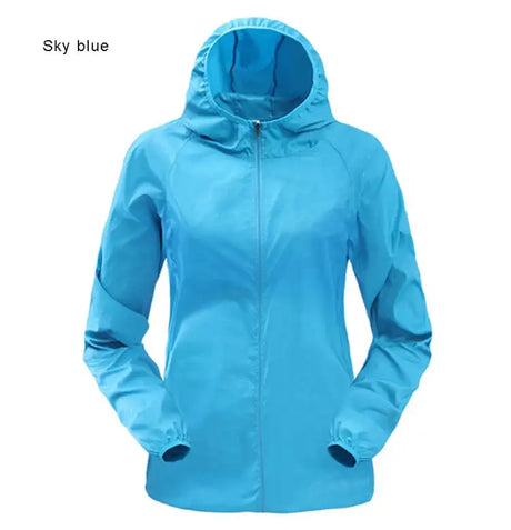 TRVLWEGO Outdoor Running Camping Hiking Bike Sport Jacket UV Proof Ultralight Waterproof Windbreaker Light Rain Proof Coat - Lootquake