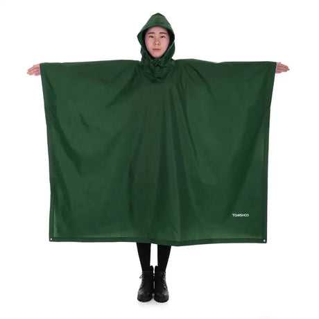 Multifunctional Lightweight Raincoat with Hood Hiking Cycling Rain Cover Poncho Rain Coat Men Women Outdoor Camping Tent Mat - Lootquake