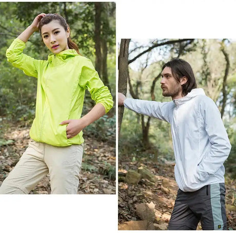 TRVLWEGO Outdoor Running Camping Hiking Bike Sport Jacket UV Proof Ultralight Waterproof Windbreaker Light Rain Proof Coat - Lootquake