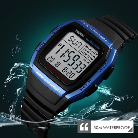 SKMEI Fashion Men Watches Waterproof Sports Digital LED Alarm Chrono Electronic Clock Man Student Wristwatch Relogio Masculino - Lootquake