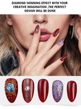 5ml Aurora Nail Gel Top Coat 12 Colors Clear UV Gel Sparkling Nail Polish Art Design Glitter Hybrid Gel Varnish