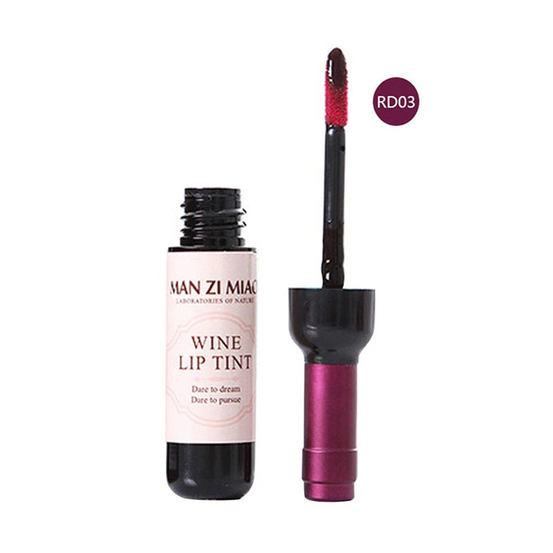 Rouge à lèvres liquide mat 6 couleurs, brillant à lèvres en forme de bouteille de vin rouge, brillant à lèvres imperméable longue durée, hydratant, teinte antiadhésive