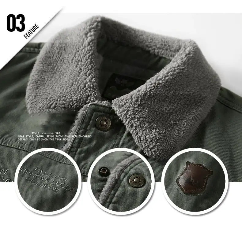 Windbreaker Winter Jacket Men Thick Wool Liner Warm Jackets Male Outdoor Military Mens Coats Chaqueta Hombre Plus Size M-6XL - Lootquake
