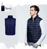 NewBang Men Sleeveless Warm Vest Ultra Light Down Vest Man Winter Solid Sleeveless Jacket Men's Lightweight Waterproof Vests - Lootquake
