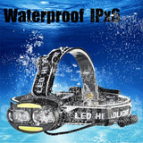 Head Lamp Headlamp Headlight Flashlight Torch Lanterna 4 Xm-l Sensor Led Bulbs Litwod Camping / Cycling Hunting Hiking Lithium - Lootquake