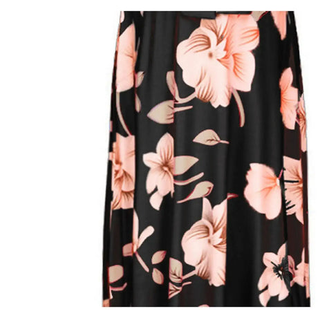 Chivry Maternity Dress Women Floral Print Short Sleeve V-neck Maxi Long Dress Pregnant Casual Clothes Summer Maternity Dress - Lootquake