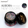 5ml Aurora Nail Gel Top Coat 12 Colors Clear UV Gel Sparkling Nail Polish Art Design Glitter Hybrid Gel Varnish