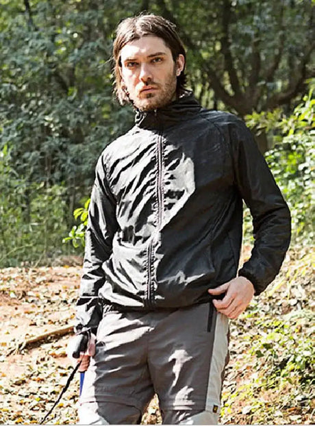 TRVLWEGO Outdoor Running Camping Hiking Bike Sport Jacket UV Proof Ultralight Waterproof Windbreaker Light Rain Proof Coat - Lootquake