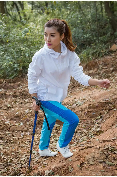 TRVLWEGO Outdoor Running Camping Hiking Bike Sport Jacket UV Proof Ultralight Waterproof Windbreaker Light Rain Proof Coat - Lootquake