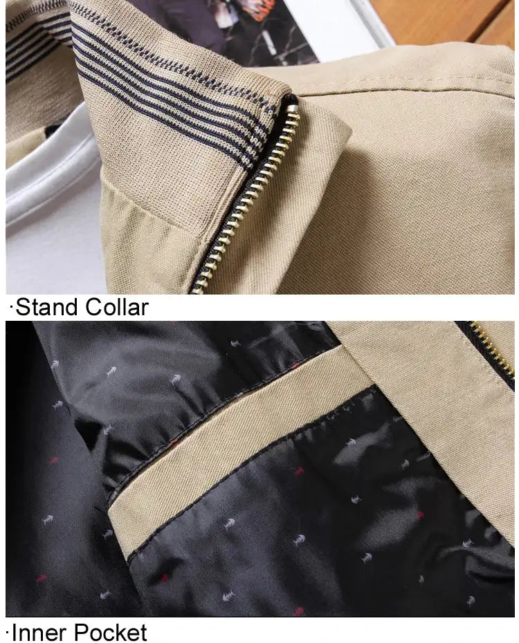 DIMUSI Spring Autumn Men's Bomber Jackets Casual Male Outwear Windbreaker Jacket Mens Zipper Baseball Uniform Coats Clothing - Lootquake