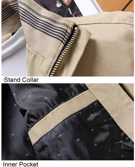DIMUSI Spring Autumn Men's Bomber Jackets Casual Male Outwear Windbreaker Jacket Mens Zipper Baseball Uniform Coats Clothing - Lootquake