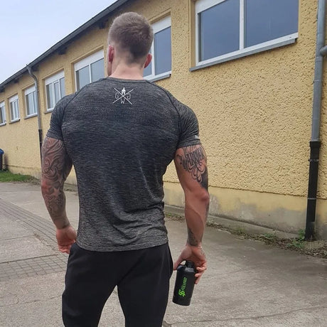 2020 new Quick Dry Compression Men's Short Sleeve T-Shirts Running Shirt Fitness Tight Tennis Soccer Jersey mens Sportswear - Lootquake