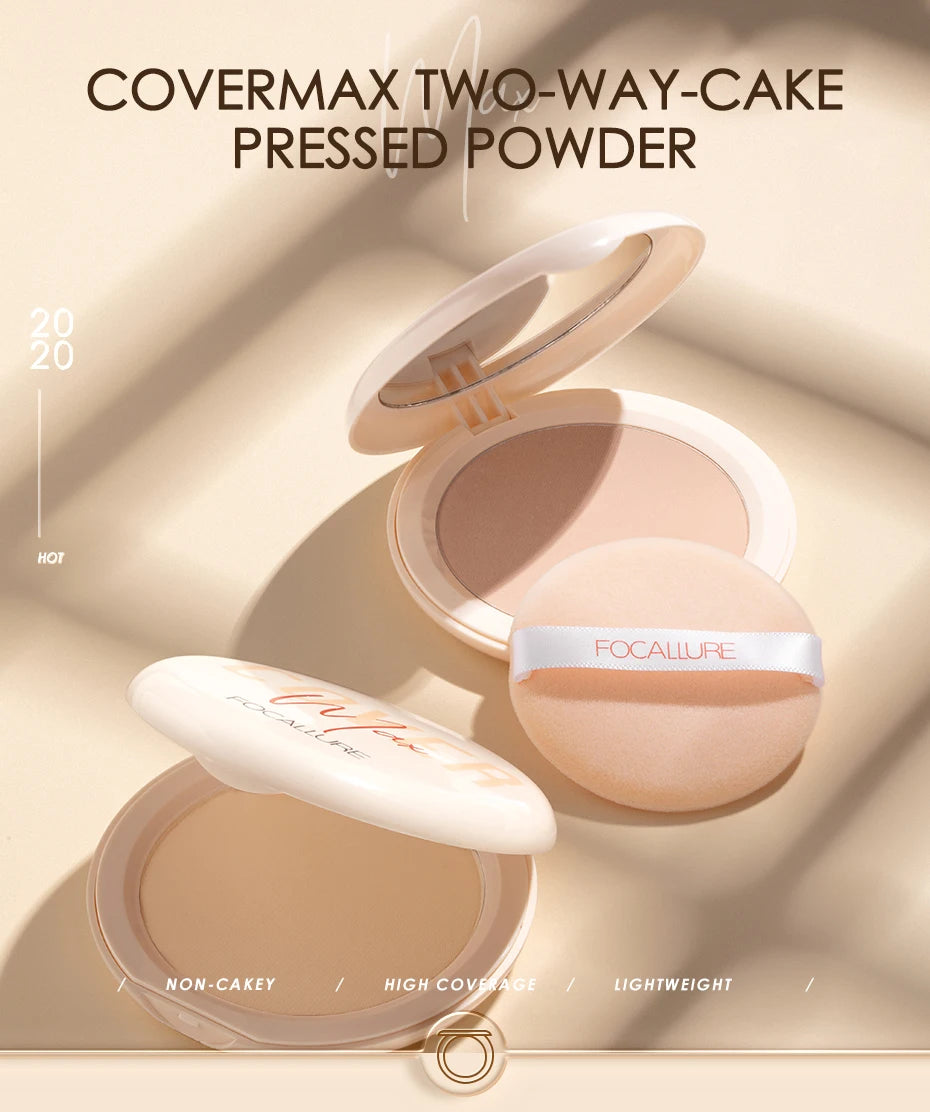 FOCALLURE Wholesale Full Coverage Face Powder Long Lasting Oil control Concealer Foundation For Face Make up Natural Cosmetic