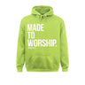 Made To Worship Psalm 95 1 Faith Based Christian Hoodie Print Mens Sweatshirts Plain Long Sleeve Hoodies Hip Hop Sportswears - Lootquake