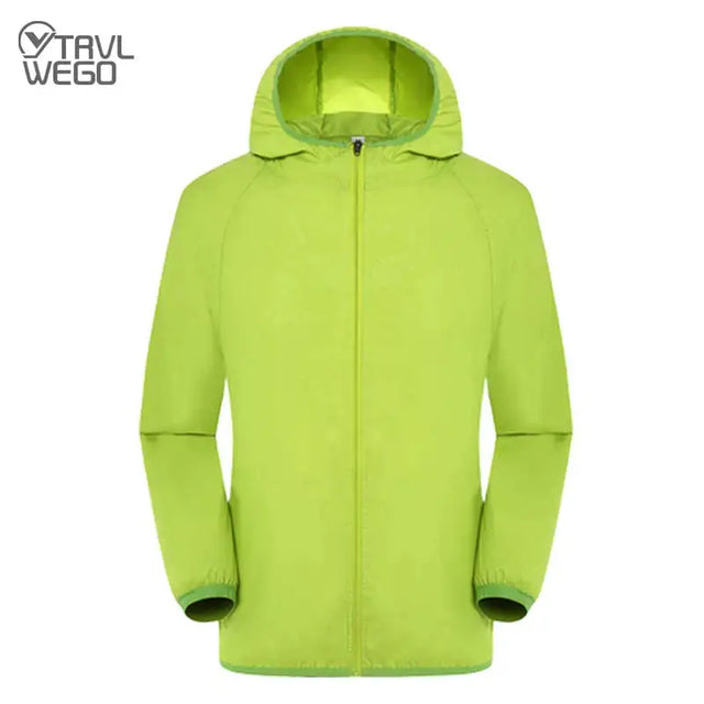 TRVLWEGO Outdoor Running Camping Hiking Bike Sport Jacket UV Proof Ultralight Waterproof Windbreaker Light Rain Proof Coat - Lootquake