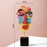Estatua creativa de arte facial, escultura de resina, artesanía, figura abstracta para sala de estar, adorno para el hogar, oficina, decoración de escritorio, regalo