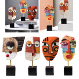Estatua creativa de arte facial, escultura de resina, artesanía, figura abstracta para sala de estar, adorno para el hogar, oficina, decoración de escritorio, regalo