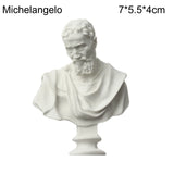 Mini Plaster Statue Greek Mythology Celebrities Famous Sculpture Figurine Drawing Practice Gypsum Bust Portraits