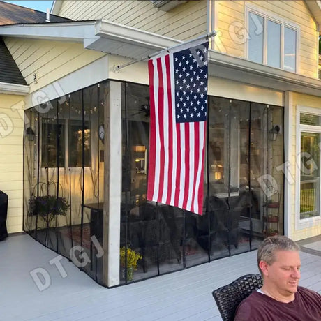 Large Size Magnetic Garage Door Curtain Custom Size Mosquito Net Anti Fly Insect Screen Used in Pavilions Balconies Outdoor Tent - Lootquake
