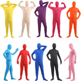 Halloween Costume for Adults & Kids Solid Black JumpSuit Invisible Man & Cat Character Men's Tight Invisibility Clothes