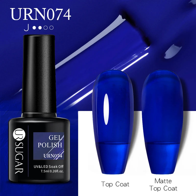 UR SUGAR 7.5ml Nude Glitter Color Gel Nail Polish Winter Warm Color Series Semi-permanent Varnish Professionals Manicure