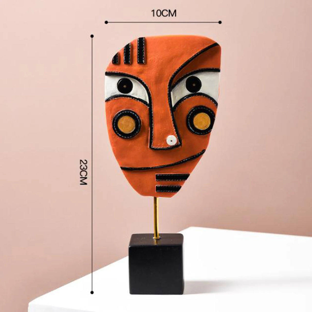 Estatua creativa de arte facial, escultura de resina, artesanía, figura abstracta para sala de estar, adorno para el hogar, oficina, decoración de escritorio, regalo