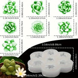 Succulent Plant Candle Mold 3D Succulent Silicone Mold Is Used for Scented Candle Resin Casting, Dessert Cake Decoration
