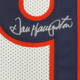 Camiseta de fútbol americano blanca de Chicago, enmarcada, autografiada y firmada por Dan Hampton, 35 x 39, HOF 2002, JSA COA