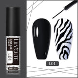LILYCUTE 5ml Liner Gel Nail Polish UV LED Nail Art Paint Gel Gorgeous Glitter French Effect Semi Permanent Nail Painting UV Gel
