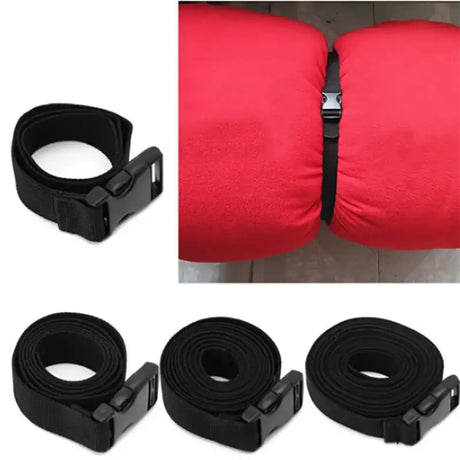 1pc 50cm/100cm/200cm/300cm Outdoor Travel Tied Backpack Luggage Sleeping Bag Long Lash Strap Release Buckle - Lootquake