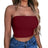 New Summer Solid Women Sexy Tank Top Bustier Bra Vest Crop Top Bralette Singlet T-Shirt Vintage Sleeveless Top - Lootquake