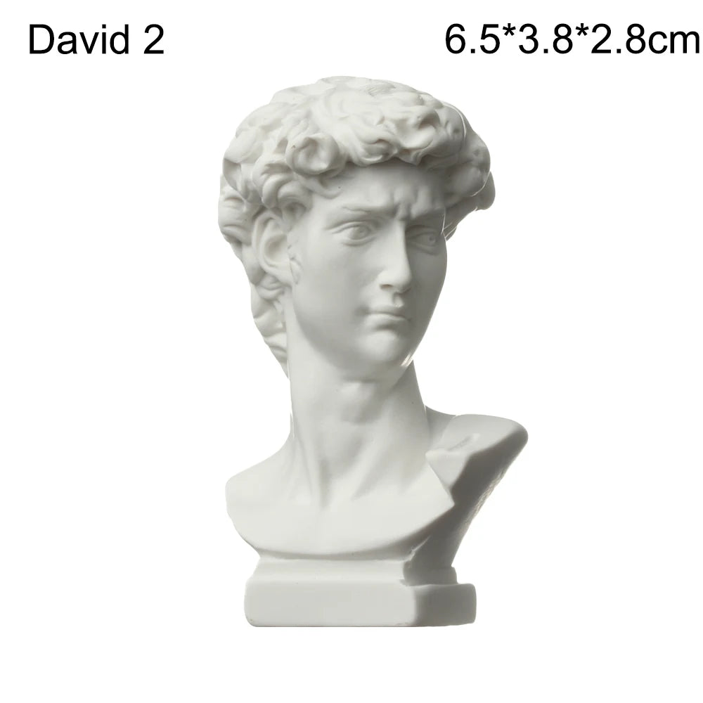 Mini Plaster Statue Greek Mythology Celebrities Famous Sculpture Figurine Drawing Practice Gypsum Bust Portraits