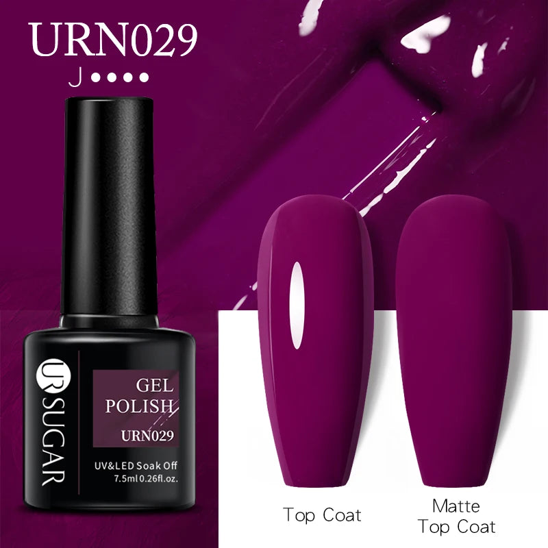 UR SUGAR 7.5ml Nude Glitter Color Gel Nail Polish Winter Warm Color Series Semi-permanent Varnish Professionals Manicure