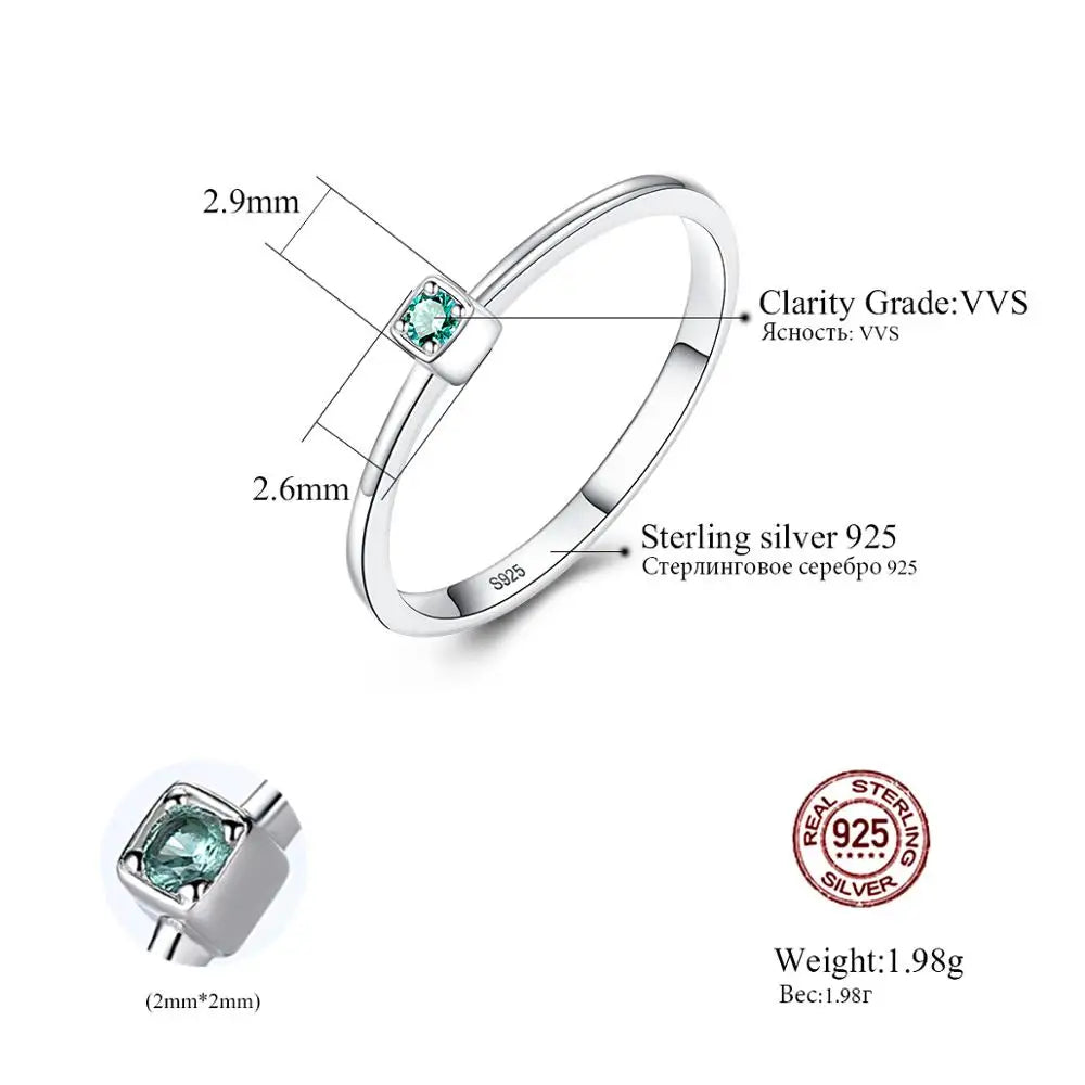 PAG&MAG Real 925 Sterling Silver Ring Gree Red Topaz Rings For Women Gemstone Engagement Rings Silver 925 Jewelry Anillos Mujer - Lootquake
