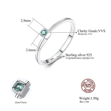 PAG&MAG Real 925 Sterling Silver Ring Gree Red Topaz Rings For Women Gemstone Engagement Rings Silver 925 Jewelry Anillos Mujer - Lootquake
