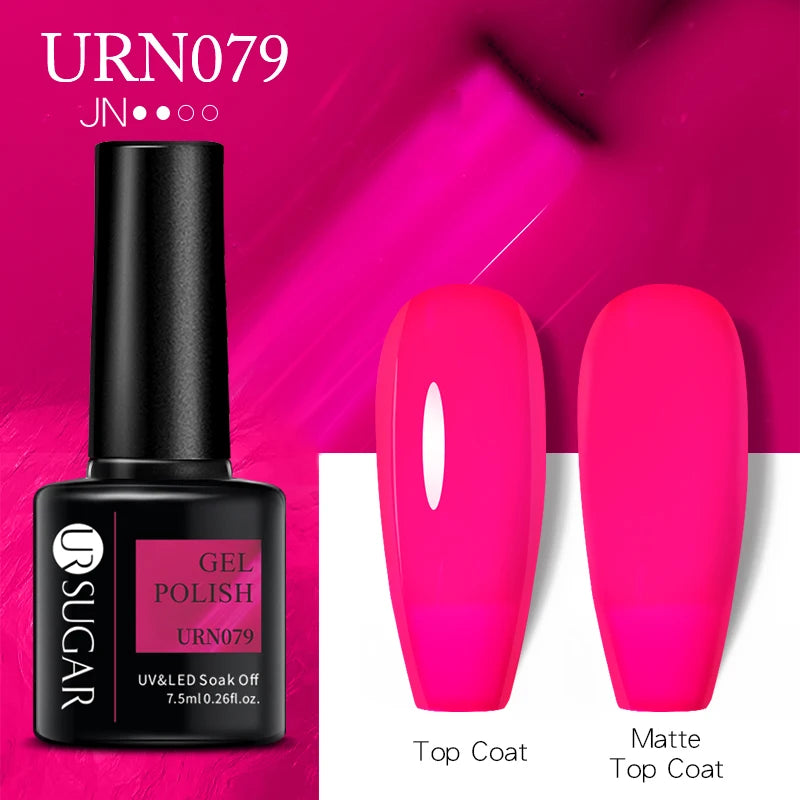 UR SUGAR 7.5ml Nude Glitter Color Gel Nail Polish Winter Warm Color Series Semi-permanent Varnish Professionals Manicure