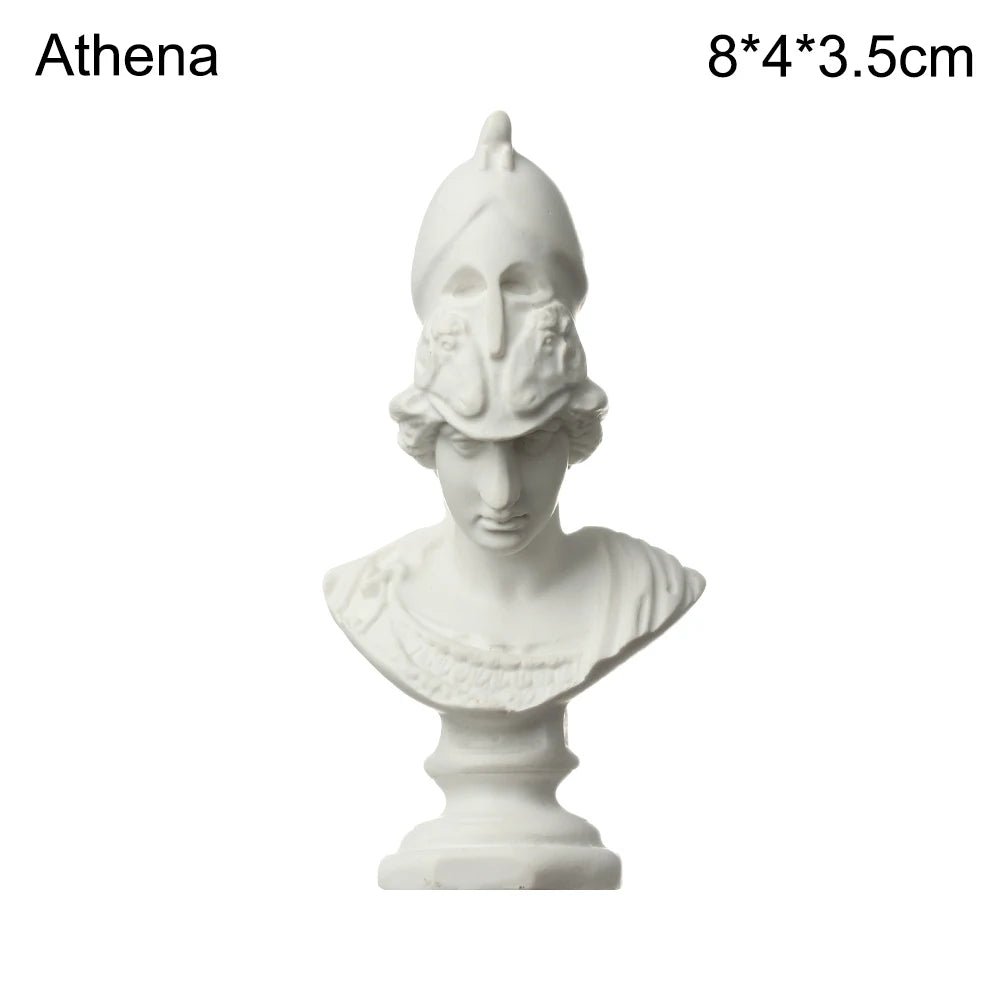 Mini Plaster Statue Greek Mythology Celebrities Famous Sculpture Figurine Drawing Practice Gypsum Bust Portraits