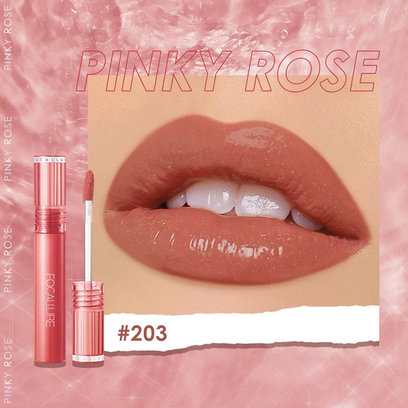Focallure Shiny Nourish Lipgloss 17 Colors Long-Lasting Glossy Lipstick Waterproof Non-Stick Cup Cosmetic Moisturizing Lip Gloss