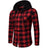 Men's Shirts Autumn Fashion Casual Plaid Shirts Long Sleeve Cotton high quality Pullover Hooded Shirt Winter Mens Top Blouse - Lootquake