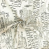 Tela estampada de periódico, tela acolchada de algodón y lino para costura DIY, mantel, cojín, mantel individual, bolsa de almacenamiento, materiales para manualidades