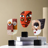 Estatua creativa de arte facial, escultura de resina, artesanía, figura abstracta para sala de estar, adorno para el hogar, oficina, decoración de escritorio, regalo
