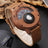 Natural Wood Watch Men Turntable Compass Dial Real Walnut Ebony Bamboo Wooden Watches Male Brown Concept Clock Quartz Wristwatch - Lootquake