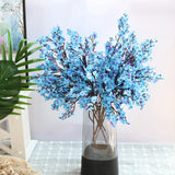 White Artificial Flowers Cherry Blossoms Gypsophila Fake Plants DIY Wedding Bouquet Vases for Home Decor Faux Christmas Branch