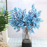 White Artificial Flowers Cherry Blossoms Gypsophila Fake Plants DIY Wedding Bouquet Vases for Home Decor Faux Christmas Branch