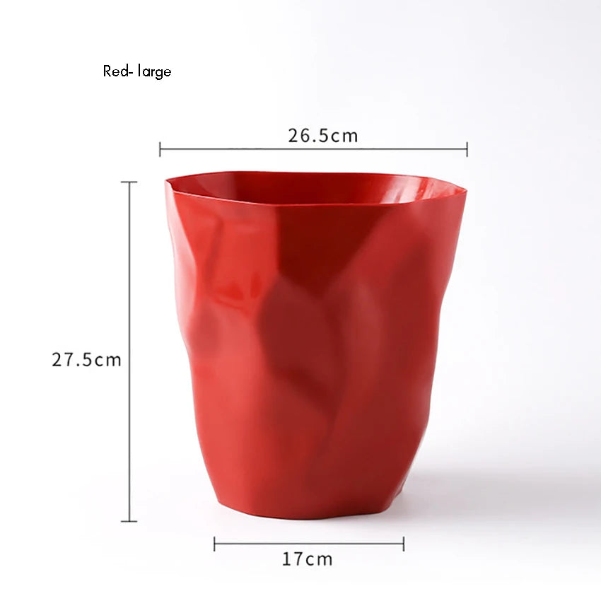 Poubelle de salle de bain élégante, petite/grande poubelle en plastique sans couvercle, panier à déchets, poubelle pour la maison ou le bureau