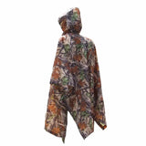 Multifunctional Lightweight Raincoat with Hood Hiking Cycling Rain Cover Poncho Rain Coat Men Women Outdoor Camping Tent Mat - Lootquake