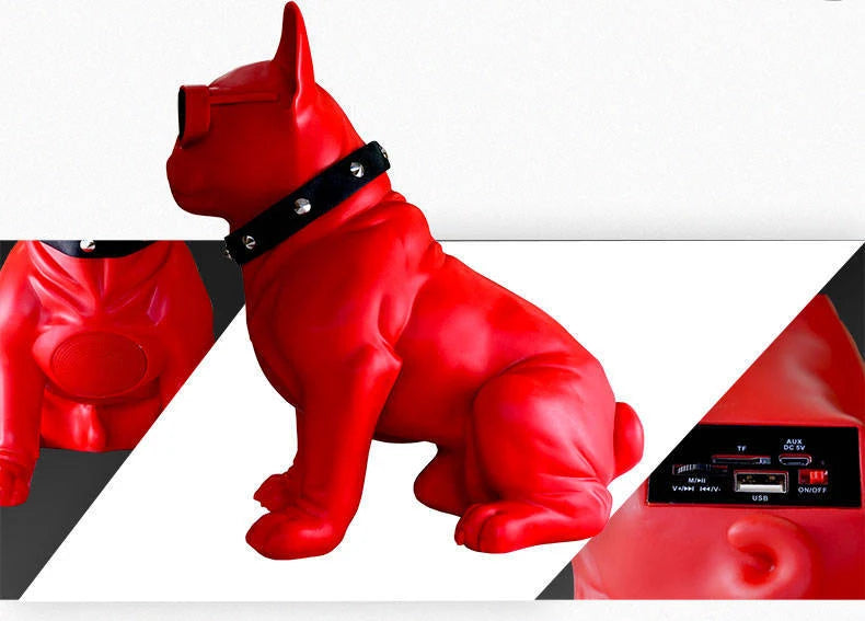 Altavoz Bluetooth inalámbrico 2023 para Bulldog Francés, altavoces para computadora, estéreo portátil, supergraves, USB AUX, subwoofer completo para exteriores