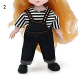 Dolls Clothes Suit For 16cm Doll Dress Up Accessories Sleeveless Top Casual Pants Denim Grid Dress Skirt Daily Wear Accessories - Lootquake