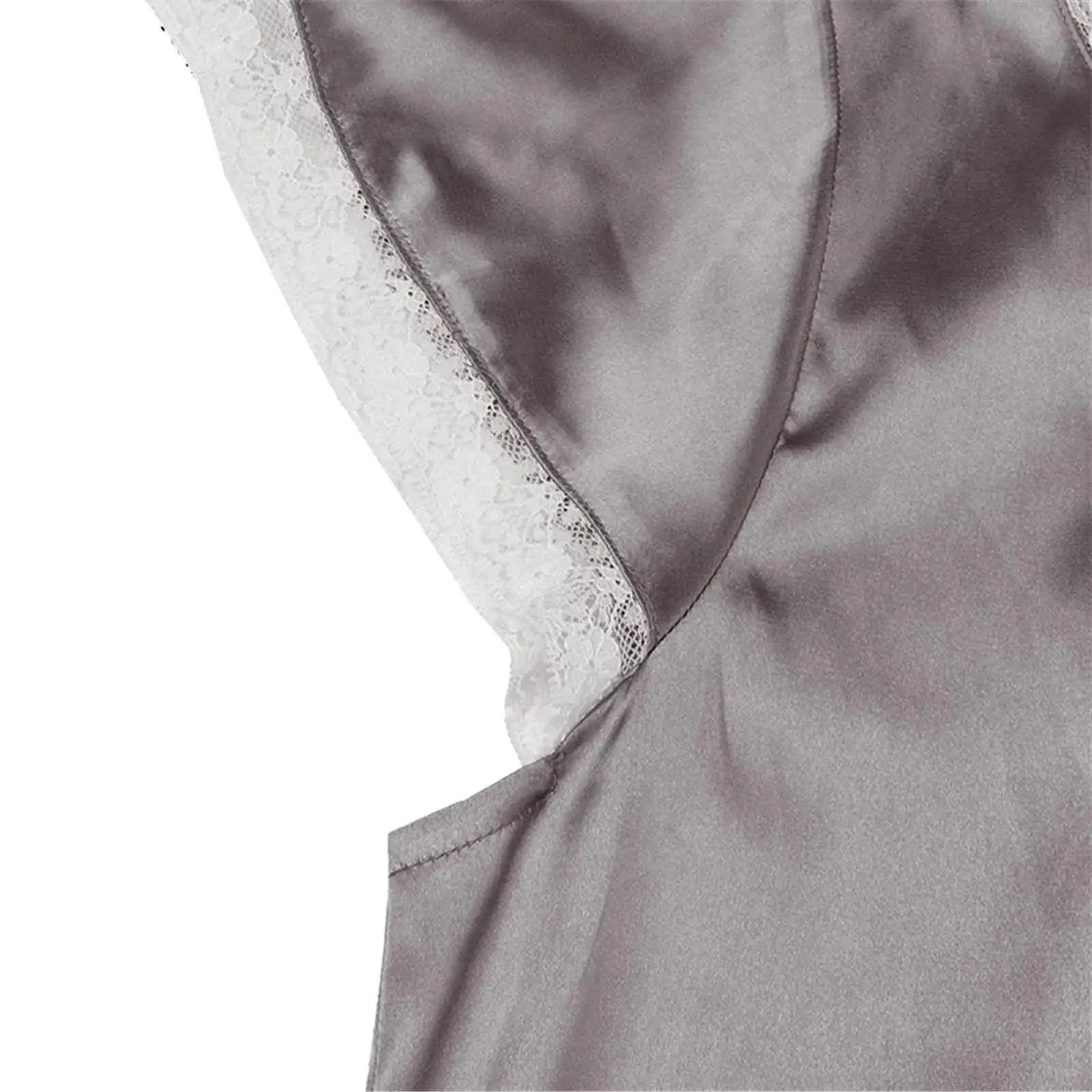 Women Summer Silk Sleepwear Short Sleeve V Neck Homewear Long Dress Nightgowns Sleepwear Sleep Tos Night Dress Underwear - Lootquake